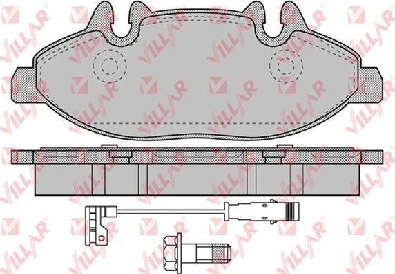 Villar 626.1228 - Brake Pad Set, disc brake autospares.lv