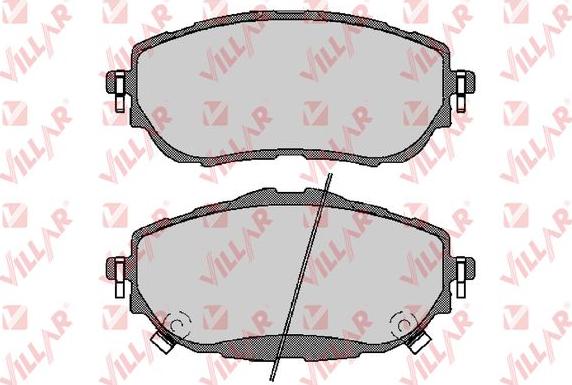 Villar 626.1784 - Brake Pad Set, disc brake autospares.lv