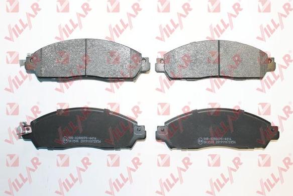 Villar 626.2056 - Brake Pad Set, disc brake autospares.lv