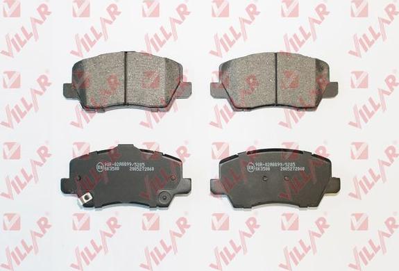 Villar 626.2060 - Brake Pad Set, disc brake autospares.lv