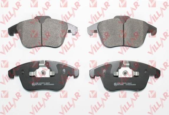 Villar 626.2083 - Brake Pad Set, disc brake autospares.lv