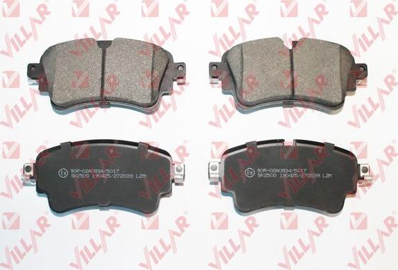 Villar 626.2039 - Brake Pad Set, disc brake autospares.lv