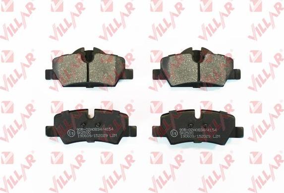 Villar 626.2029 - Brake Pad Set, disc brake autospares.lv