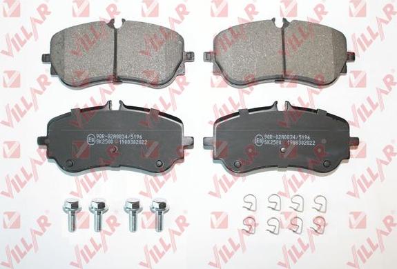 Villar 626.2022 - Brake Pad Set, disc brake autospares.lv