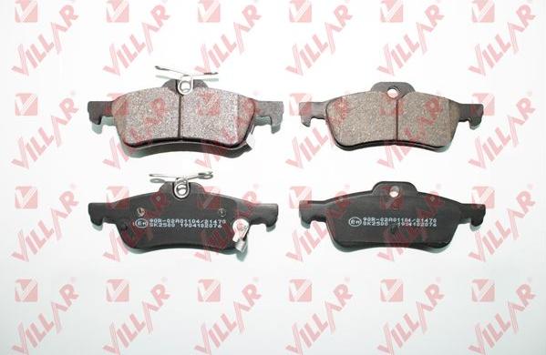 Villar 626.2076 - Brake Pad Set, disc brake autospares.lv