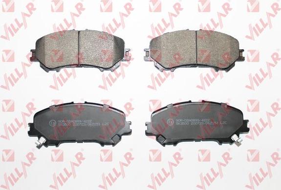 Villar 626.2151 - Brake Pad Set, disc brake autospares.lv