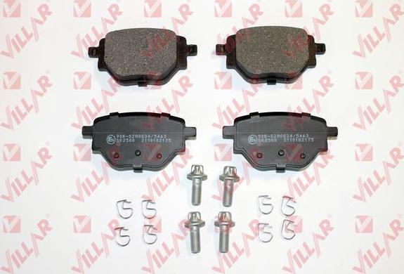 Villar 626.2175 - Brake Pad Set, disc brake autospares.lv