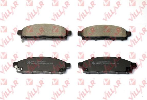 Villar 626.2284 - Brake Pad Set, disc brake autospares.lv