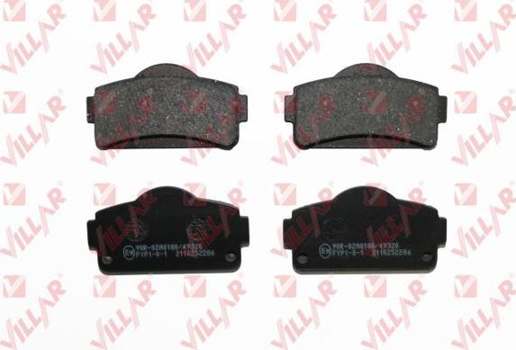 Villar 626.2286 - Brake Pad Set, disc brake autospares.lv