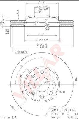 Villar 628.0491 - Brake Disc autospares.lv