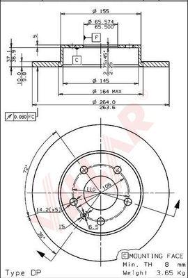 Villar 628.0489 - Brake Disc autospares.lv