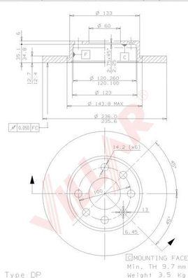 Villar 628.0484 - Brake Disc autospares.lv