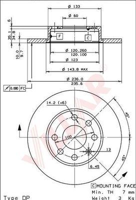 Villar 628.0483 - Brake Disc autospares.lv