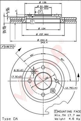 Villar 628.0550 - Brake Disc autospares.lv