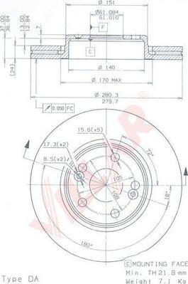 Villar 628.0558 - Brake Disc autospares.lv