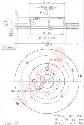 Villar 628.0515 - Brake Disc autospares.lv