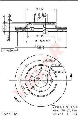 Villar 628.0534 - Brake Disc autospares.lv