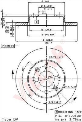 Villar 628.0532 - Brake Disc autospares.lv