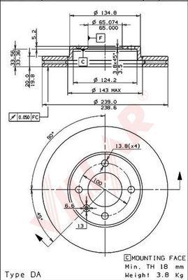 Villar 628.0651 - Brake Disc autospares.lv