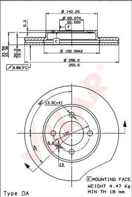 Villar 628.0653 - Brake Disc autospares.lv