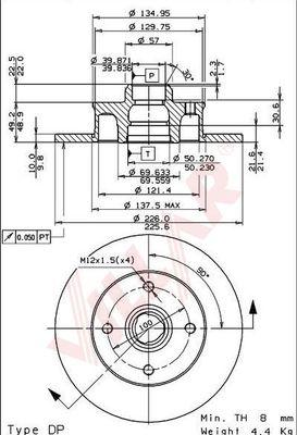 Villar 628.0652 - Brake Disc autospares.lv