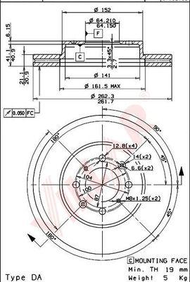 Villar 628.0632 - Brake Disc autospares.lv