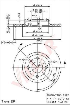 Villar 628.0118 - Brake Disc autospares.lv