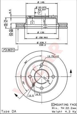 Villar 628.0308 - Brake Disc autospares.lv