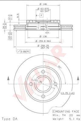 Villar 628.0323 - Brake Disc autospares.lv