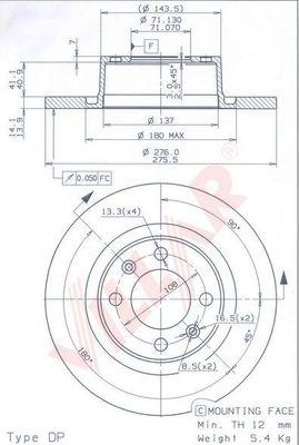 Villar 628.0241 - Brake Disc autospares.lv