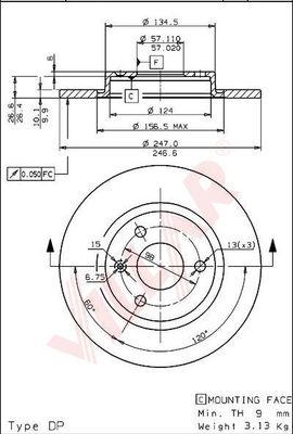 Villar 628.0256 - Brake Disc autospares.lv