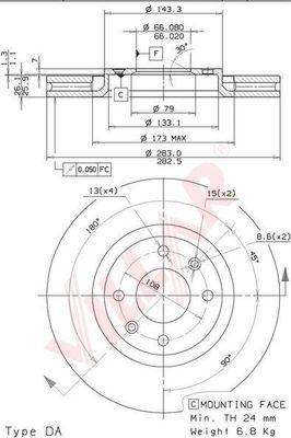 Villar 628.0265 - Brake Disc autospares.lv