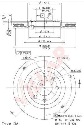 Villar 628.0261 - Brake Disc autospares.lv