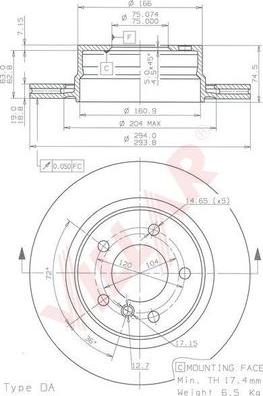 Villar 628.1994 - Brake Disc autospares.lv