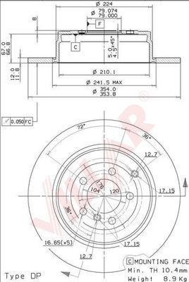 Villar 628.1997 - Brake Disc autospares.lv