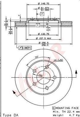 Villar 628.1963 - Brake Disc autospares.lv