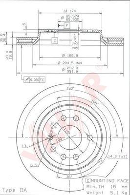 Villar 628.1908 - Brake Disc autospares.lv