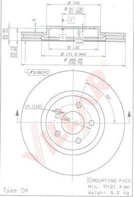 Villar 628.1984 - Brake Disc autospares.lv