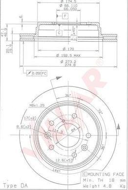 Villar 628.1982 - Brake Disc autospares.lv