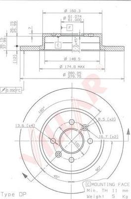 Villar 628.1935 - Brake Disc autospares.lv