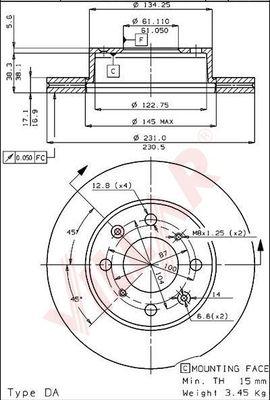 Villar 628.1931 - Brake Disc autospares.lv