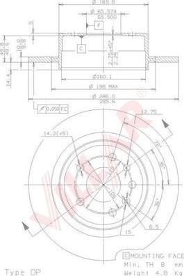 Villar 628.1933 - Brake Disc autospares.lv