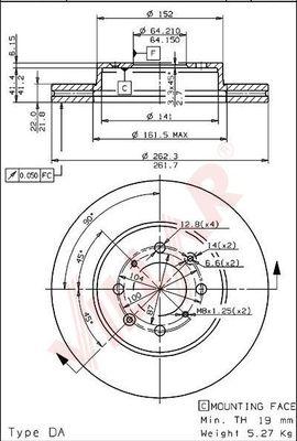 Villar 628.1920 - Brake Disc autospares.lv