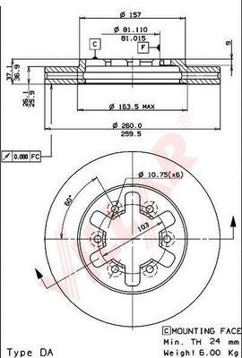 Villar 628.1922 - Brake Disc autospares.lv