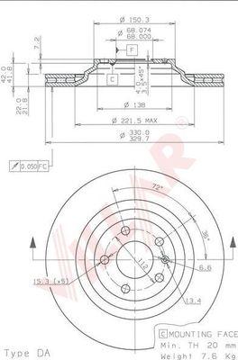 Villar 628.1979 - Brake Disc autospares.lv