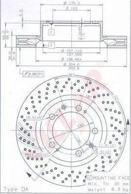 Villar 628.1974 - Brake Disc autospares.lv