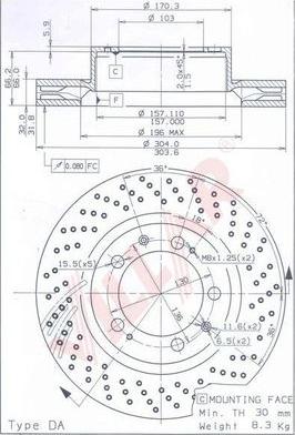 Villar 628.1975 - Brake Disc autospares.lv