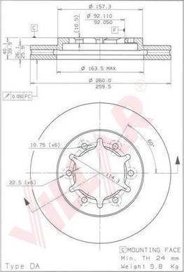 Villar 628.1972 - Brake Disc autospares.lv