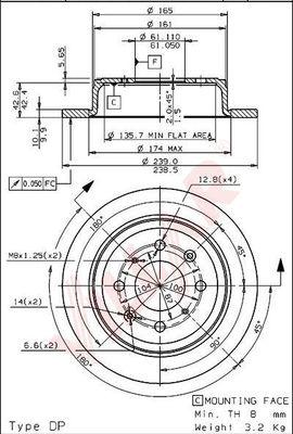 Villar 628.1495 - Brake Disc autospares.lv