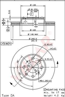 Villar 628.1496 - Brake Disc autospares.lv